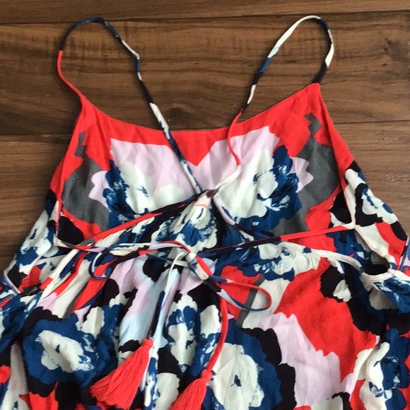 👜$10 Blowout Sale🛵 Intimately Free People red floral tank top - Picture 6 of 6